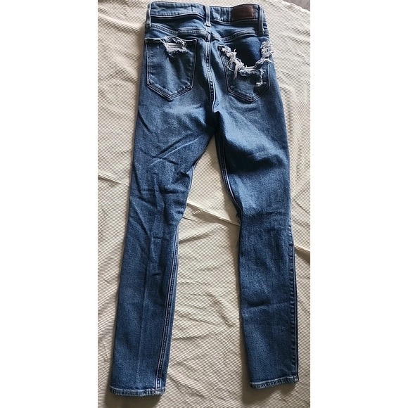 Women's Hollister High Rise Slim Straight Distressed Jeans 24 X 28 0 R - Picture 7 of 8